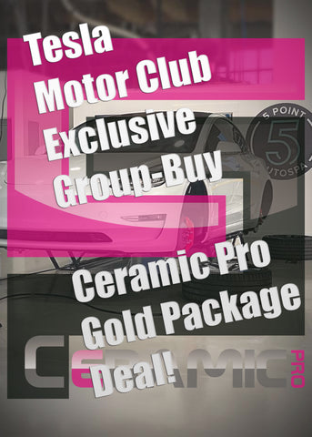 5 Point Auto Spa - Tesla Lifetime Warranty Ceramic Pro $1090